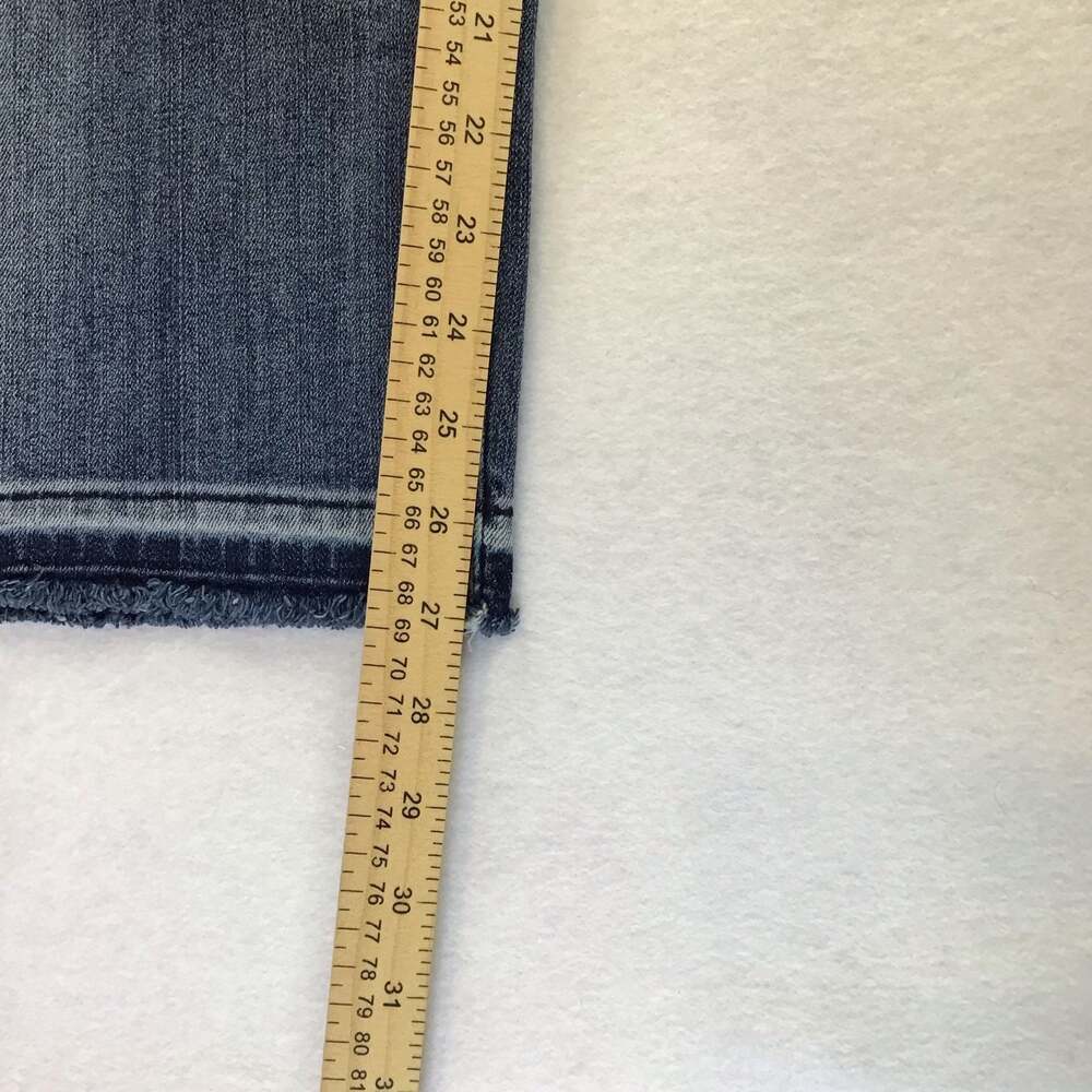 Kut from the Kloth Reese Ankle Straight Leg Jeans Frayed Hem Size 12 - Picture 8 of 13